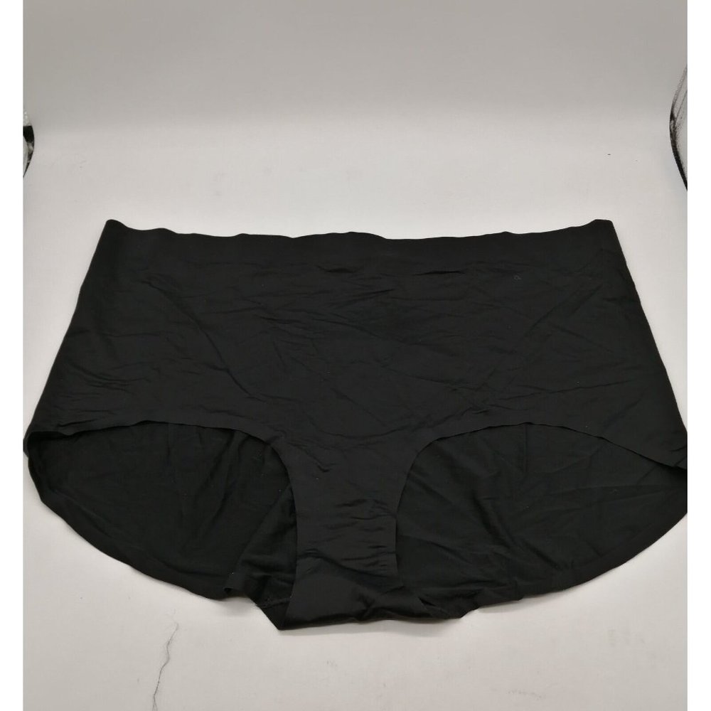 Nearly Nude Womens Panties Black Nylon Blend‎ Briefs Cotton Liner XL/1X NEW